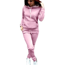 Load image into Gallery viewer, WENYUJH 2 Piece Set Women Hoodies Pant Clothing Set Warm Newest Clothes Ladies Solid Tracksuit Women Set Top Pants Suit Female
