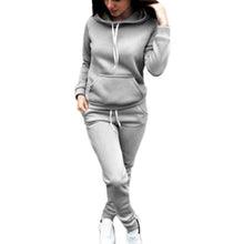 Load image into Gallery viewer, WENYUJH 2 Piece Set Women Hoodies Pant Clothing Set Warm Newest Clothes Ladies Solid Tracksuit Women Set Top Pants Suit Female